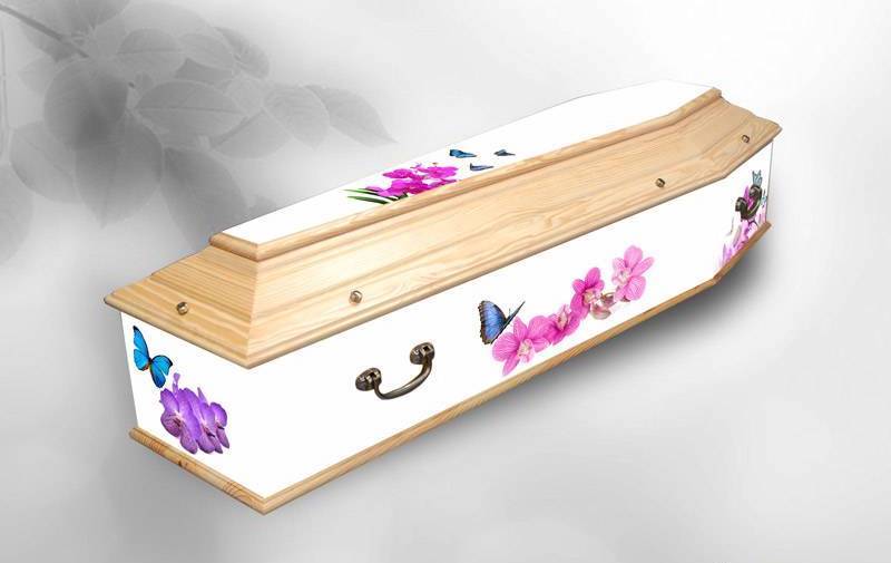 Cercueil funéraire en carton écologique personnalisable pour obsèques avec inhumation sur Marseille